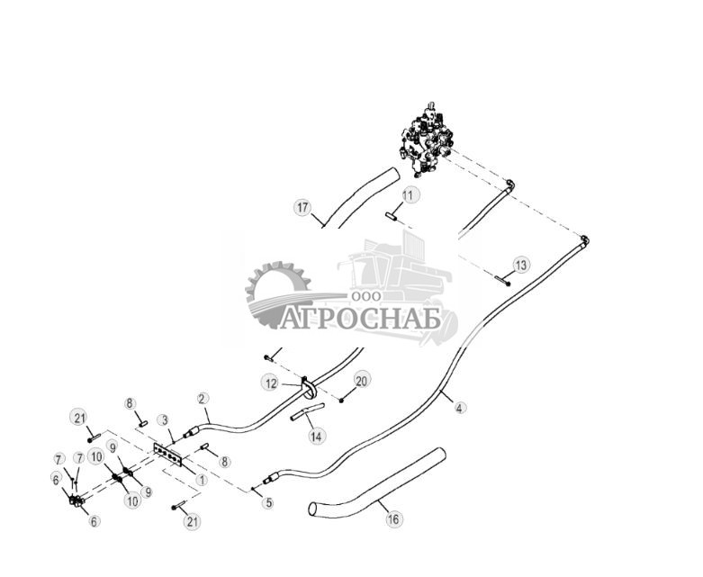 Трубопроводы цилиндра наклона, механизированный поворотный отвал (PAT) - ST880413 266.jpg